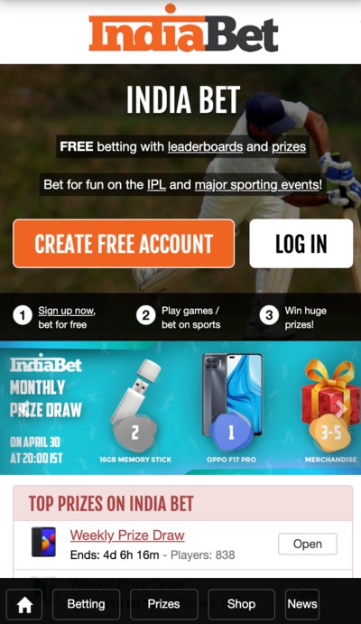 Indiabet-homepage