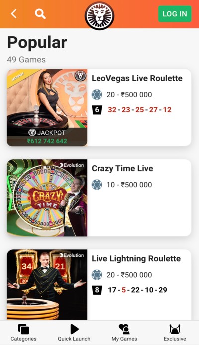 LeoVegasCasino-LiveCasino