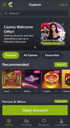 ComeOn casino app