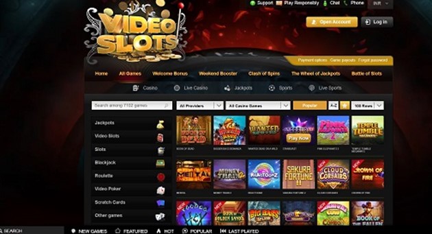 Videoslots online games