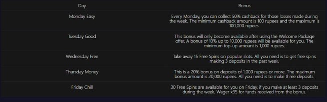 9Winz casino Bonuses