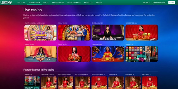 live casino on lottofy