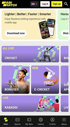 Parimatch mobile app