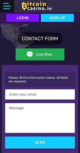 Bitcoincasino live chat