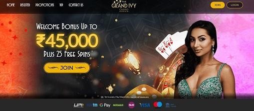 Grand Ivy casino welcome bonus