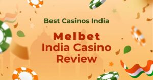 Featured image of an article reviewing the casino Melbet for India