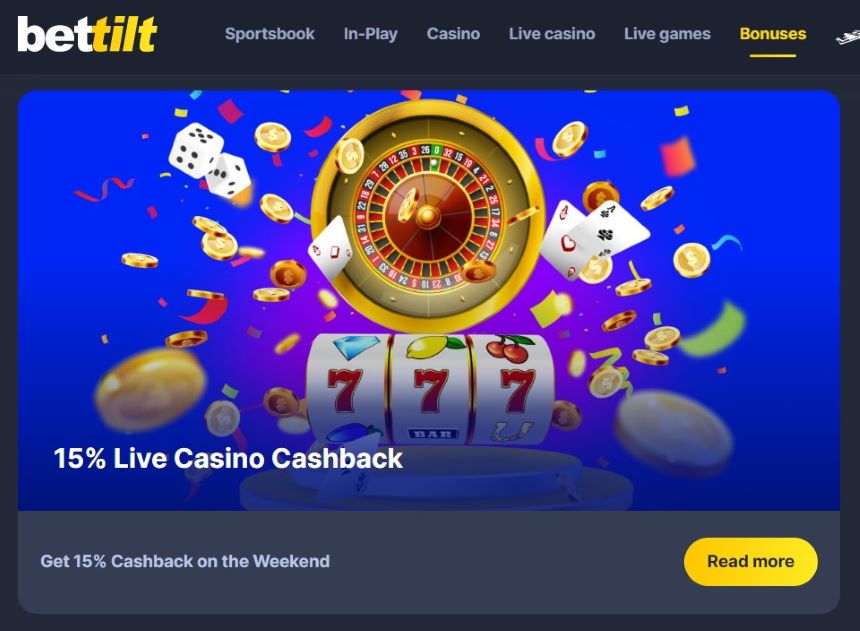 Bettilt 15% live casino cashback on the weekend