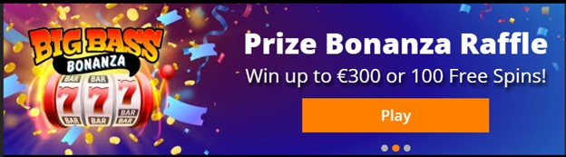 Jackpot.com prize bonanza raffle - win up to €300 or 100 free spins