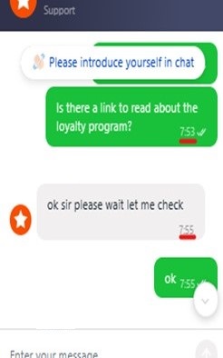 Screenshot of a chat with the Mostbet customer support