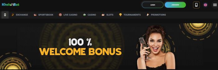 Khelo24Bet 100% welcome bonus