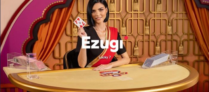 Screenshot from the Ezugi Lucky 7 game at 22Bet