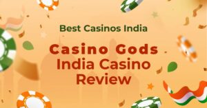 Featured image of an article reviewing the casino Casino Gods for India