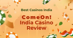 Featured image of an article reviewing the casino ComeOn! for India