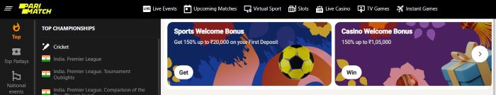 150% Sports and Casino welcome bonuses at Parimatch Casino