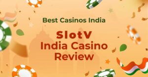 Featured image of an article reviewing the casino SlotV for India