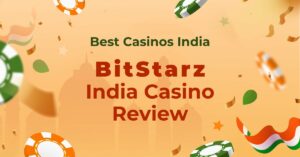 Featured image of an article reviewing the casino BitStarz for India