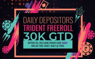 Screenshot of the Daily Depositors Trident Freeroll
