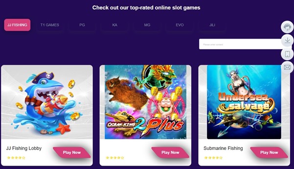 Screenshot showing the top-rated online slot games at N8 Casino