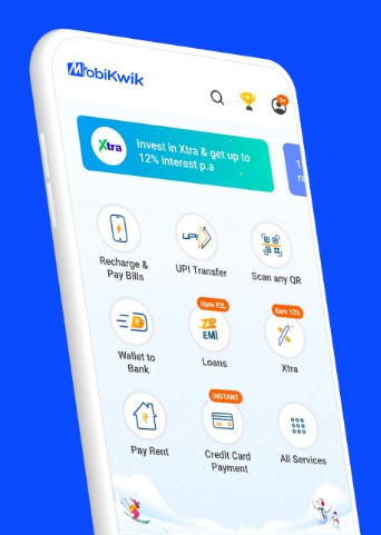 Screenshot of the MobiKwik app