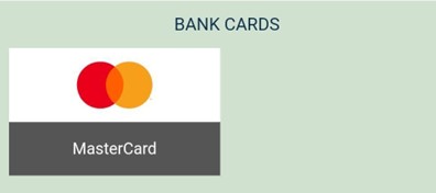 Screenshot of the Bank Cards that can be used to withdraw money from Melbet: Mastercard.