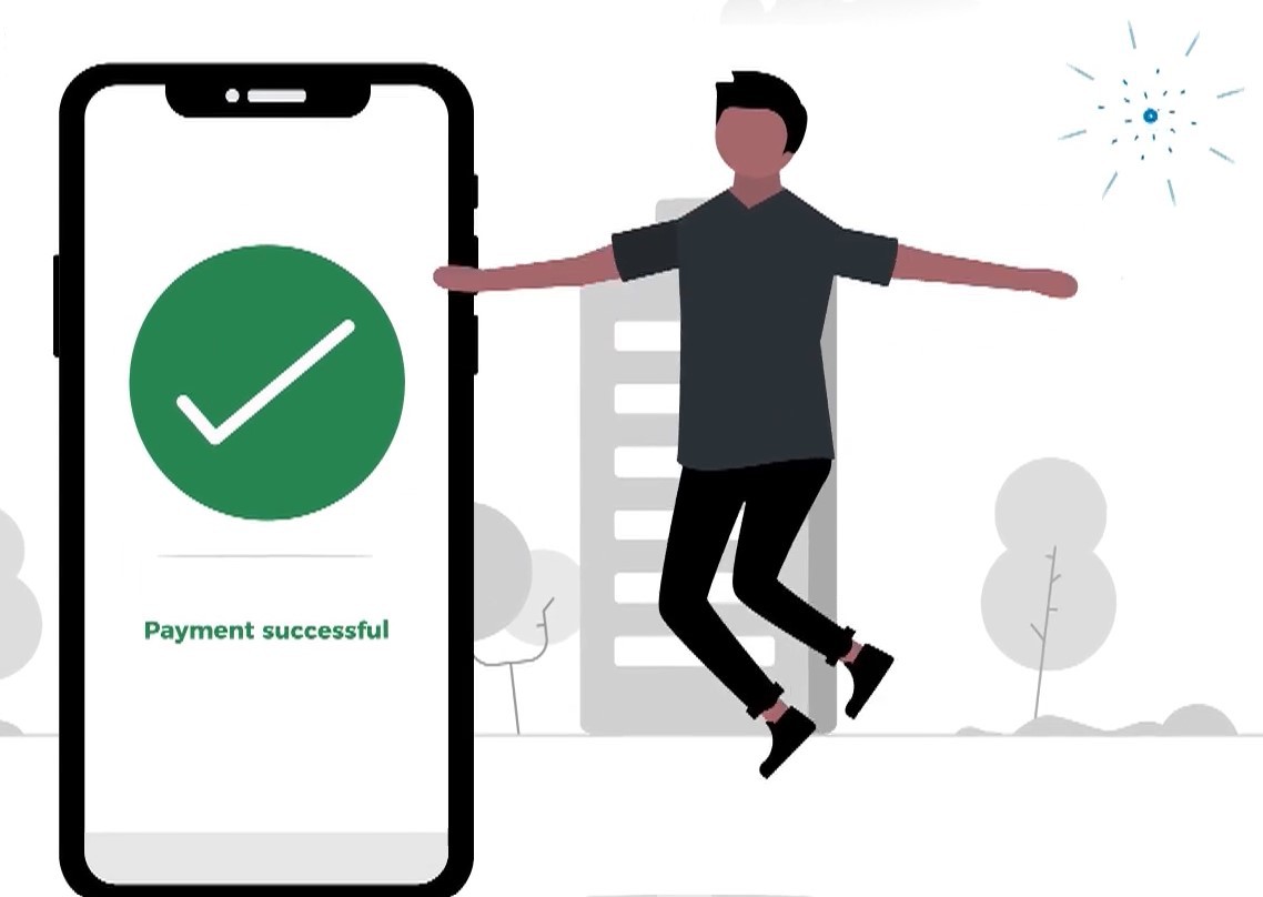 Screenshot showing step 5 of the registration on CashtoCode: Payment successful!