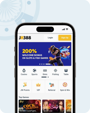 Screenshot of the Slots section on the JeetWin app.
