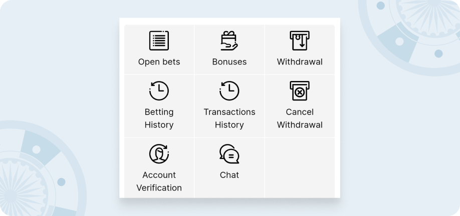 Screenshot of the Withdrawal section on the 10CRIC app.