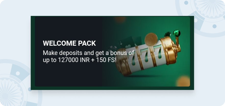 Screenshot of the Welcome Pack available for BetWinner app users.