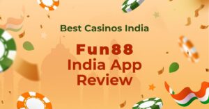 Featured image of an article reviewing the Fun88 casino app for India